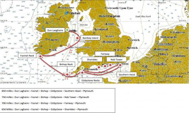 Parcours de la troisième étape off-shore ©  Route des Princes